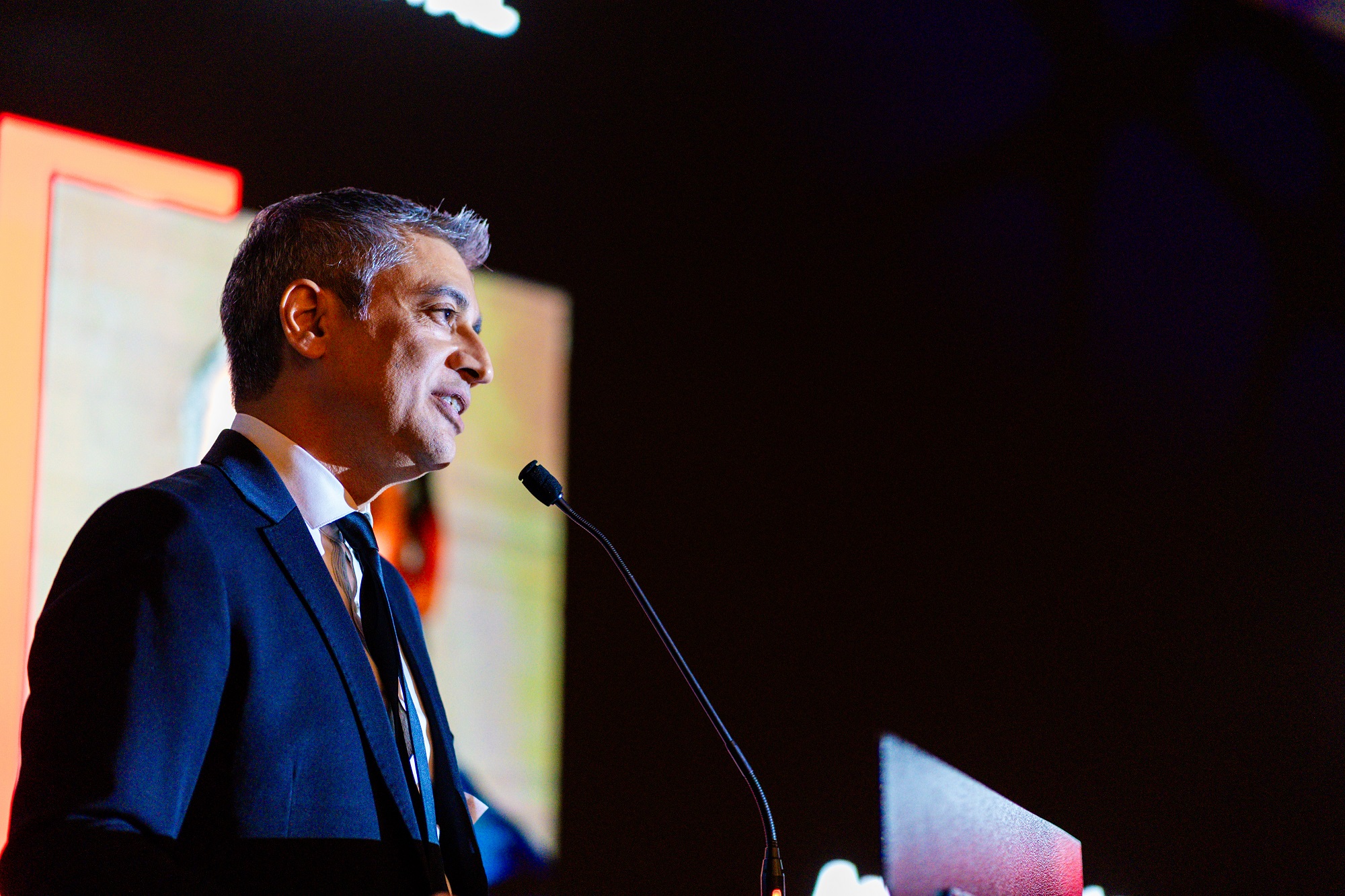 Amit Gupta, President TiE Singapore & Board of Trustees, TiE Global, speaking at the TiE Global Summit Singapore